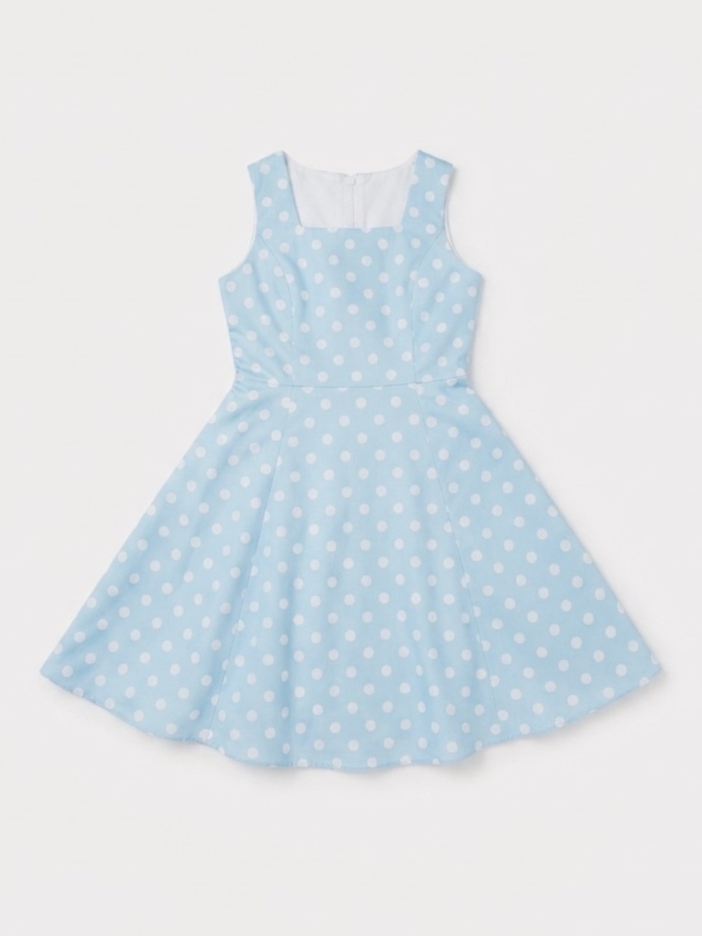 Custom Made Blue Polka Dot Girls Dress